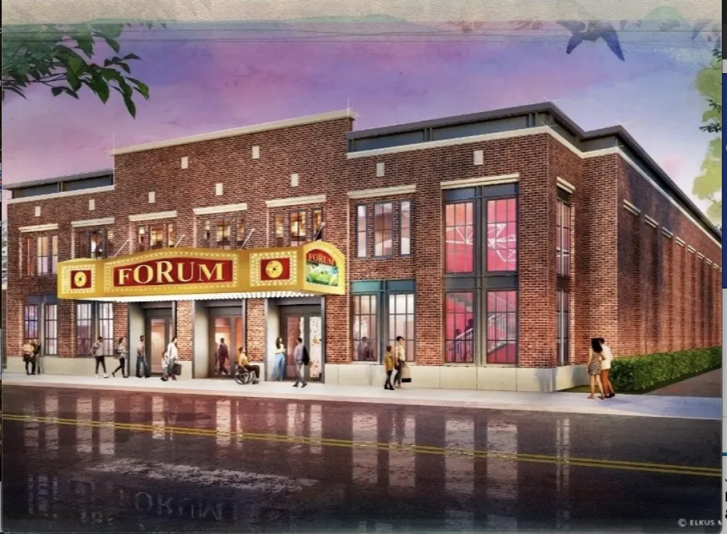 Rendering of the restored Forum Theater.